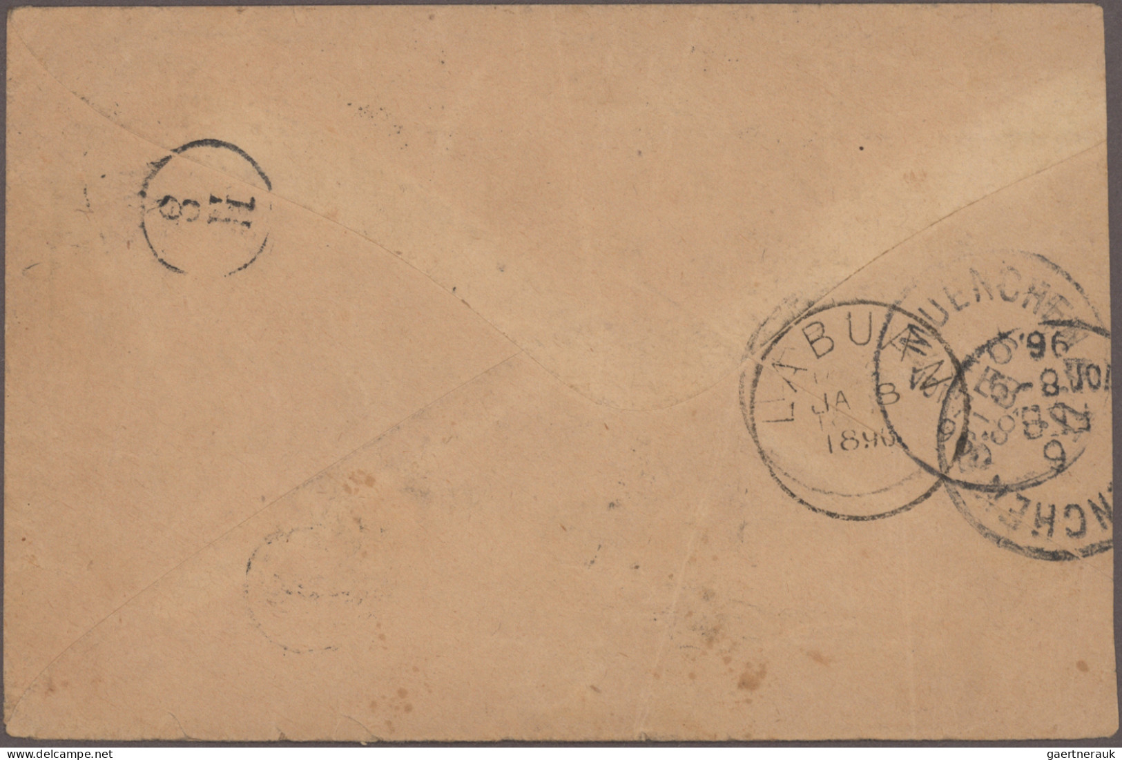North Borneo: 1891 10c. Blue Used On Printed Envelope "Borneo Tobacco Company" F - North Borneo (...-1963)