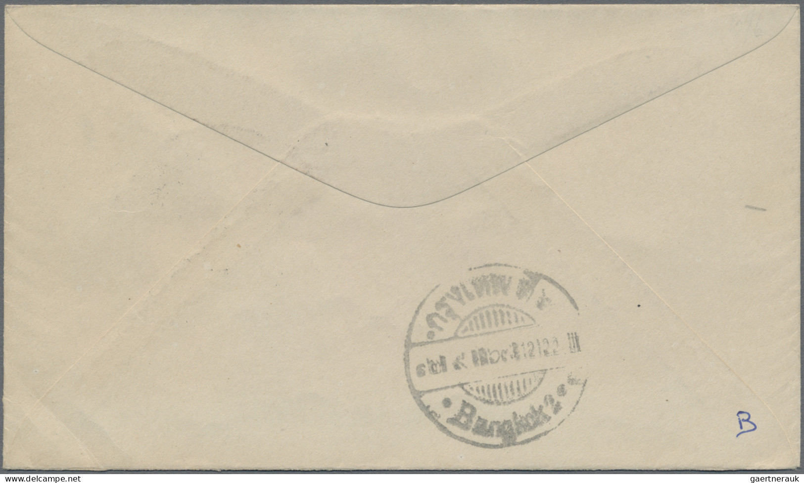 Thailand: 1924 Special Air Mail Ubol To Bangkok: Cover Franked 1920 3s. Red-brow - Thaïlande