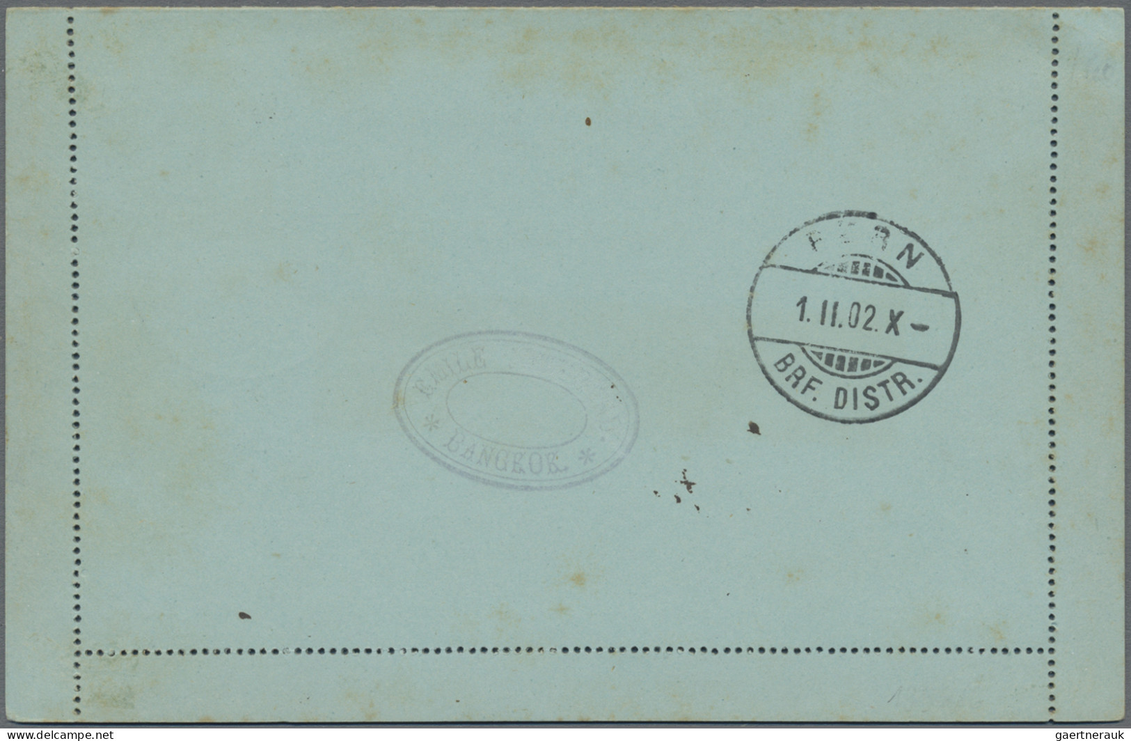 Thailand - Postal Stationery: 1901 Postal Stationery Letter Card 10a. Brown On B - Thaïlande