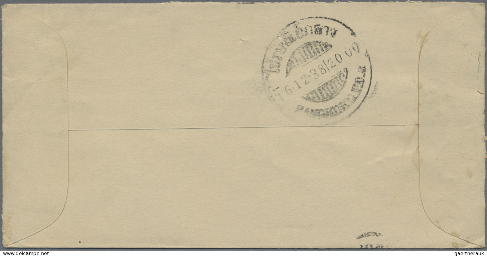 Thailand - Postal Stationery: 1928 Postal Stationery Envelope 15s. Blue Used Fro - Thaïlande