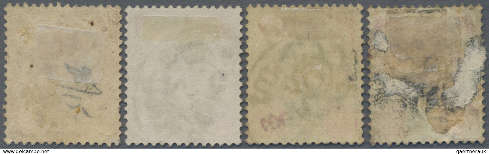 Thailand - Post Marks: 1887 Four Stamps With Scarce Postmarks, I.e. 2a. With LAM - Thaïlande