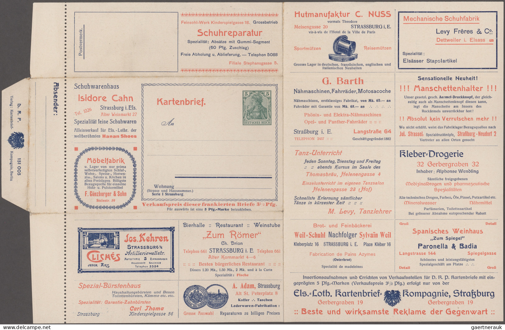 Thematics: Advertising Postal Stationery: 1907, Dt.Reich, 5 Pf Grün Germania Anz - Andere