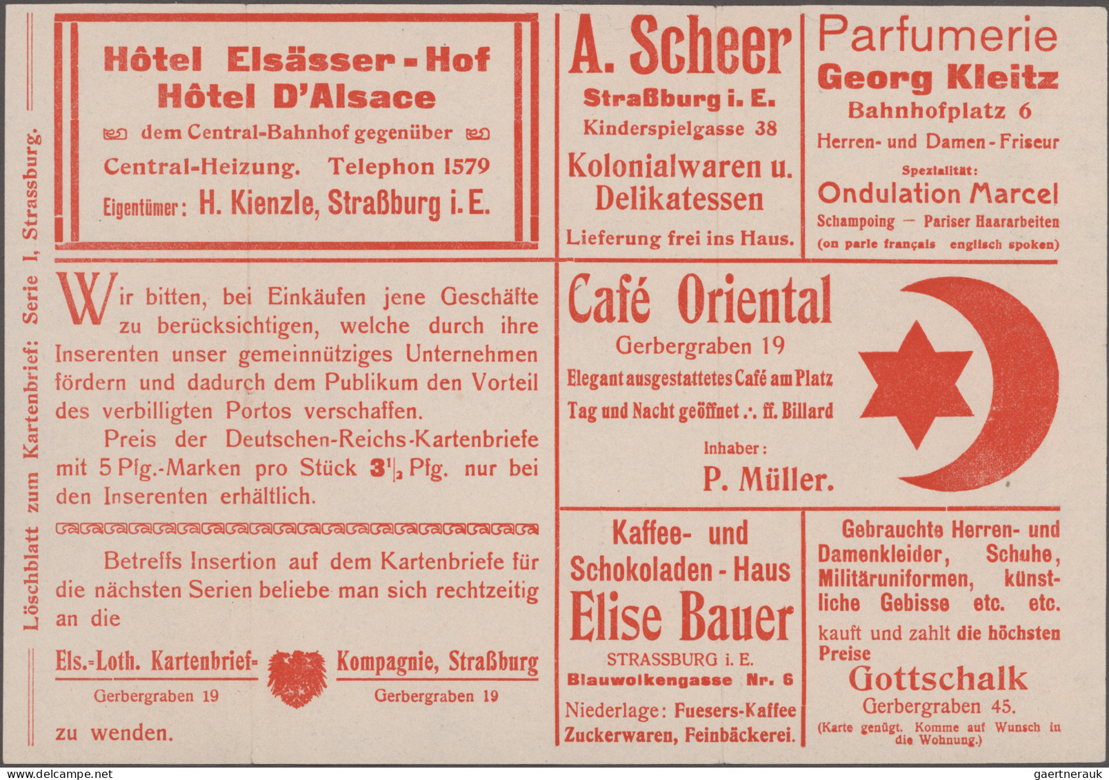 Thematics: Advertising Postal Stationery: 1907, Dt.Reich, 5 Pf Grün Germania Anz - Sonstige
