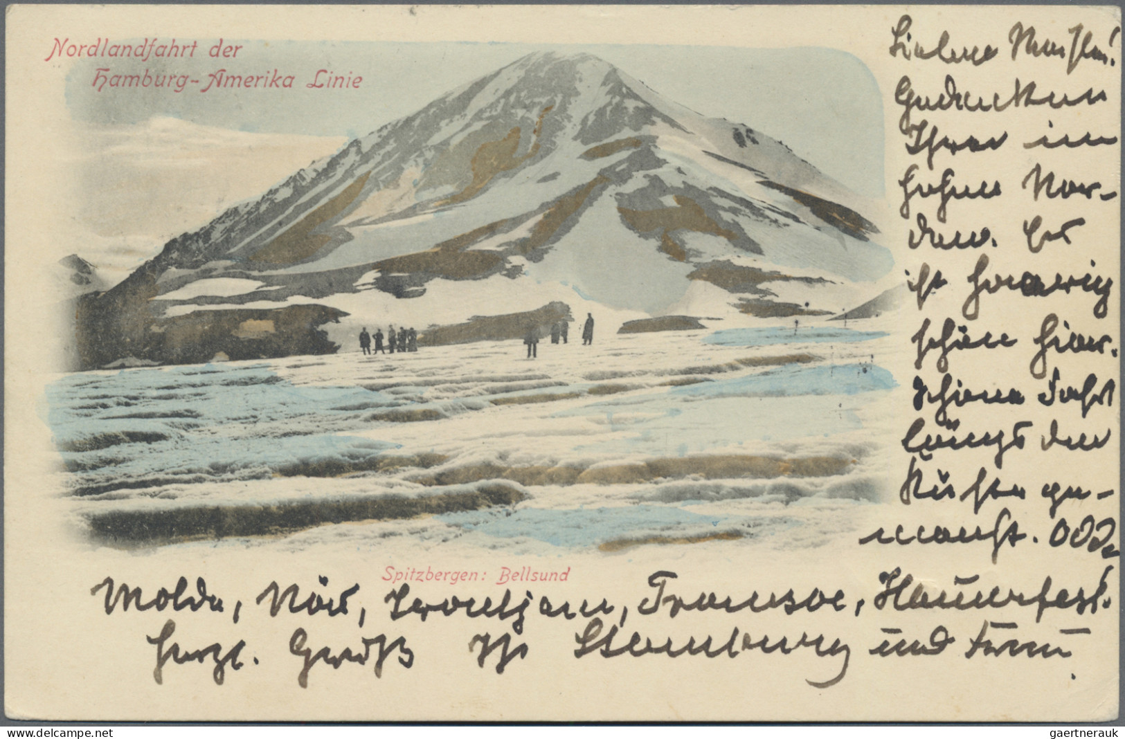 Thematics: Arctic: 1900, Norway. Picture Postcard 'Nordlandfahrt Der Hamburg-Ame - Sonstige