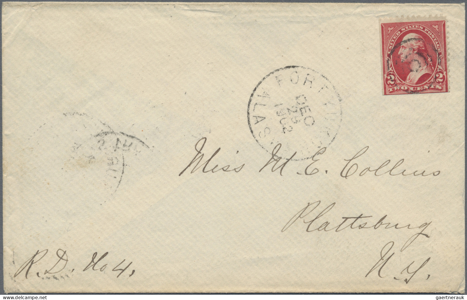 Thematics: Arctic: 1902, Alaska/Canada Winter Mail, Cover Bearing Washington 2c. - Sonstige