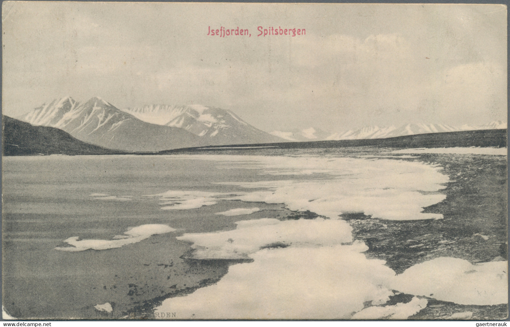 Thematics: Arctic: 1910, Norway/Austria. Picture Postcard 'Isefjord, Spitsbergen - Otros