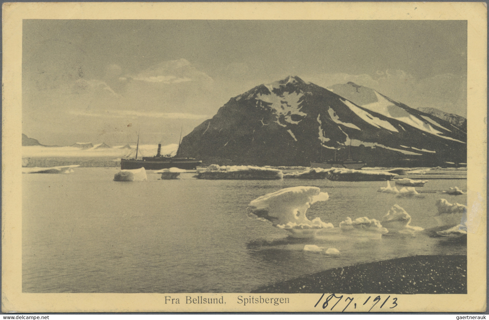 Thematics: Arctic: 1913, Norway. Picture Postcard 'Bellsund, Spitsbergen' With 1 - Autres