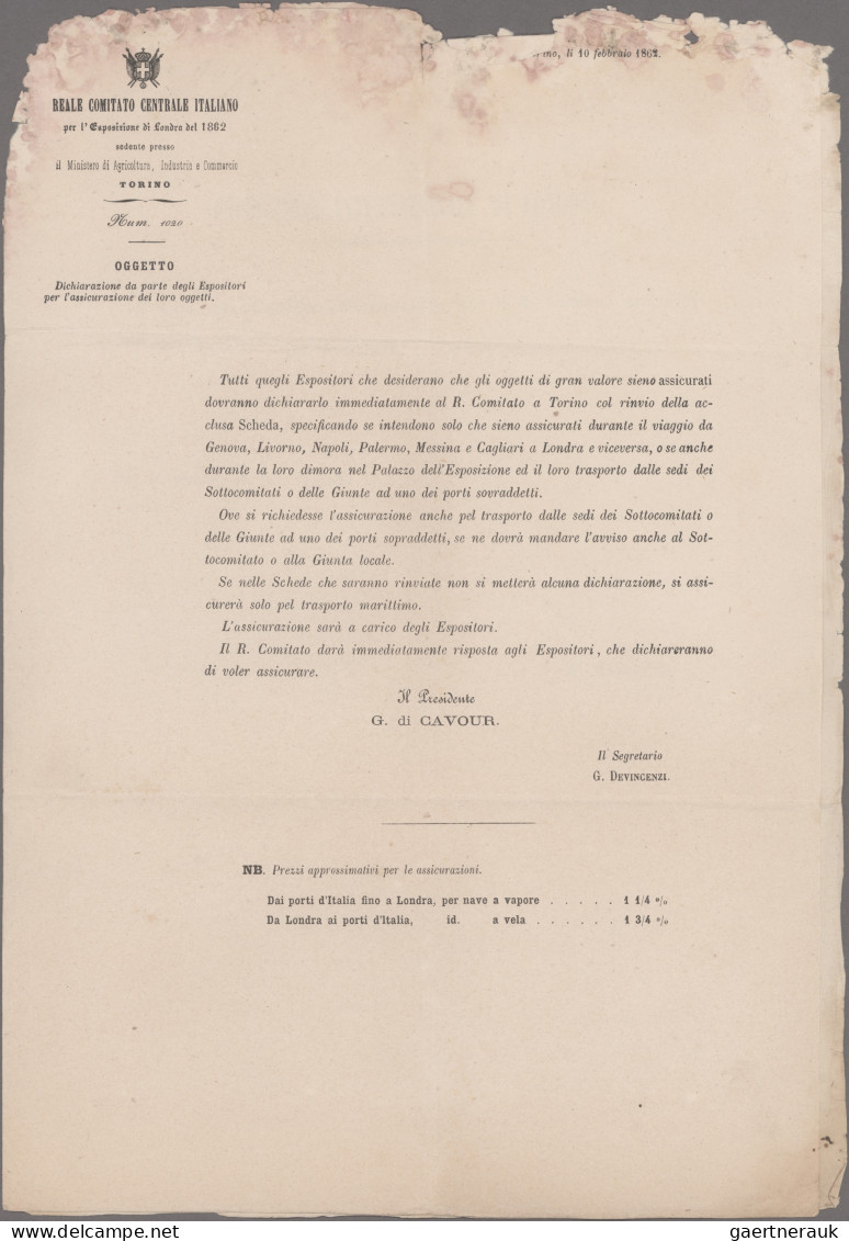 Thematics: Fairs, World Exhibitions: 1862, "International Exhibition In London", - Andere & Zonder Classificatie