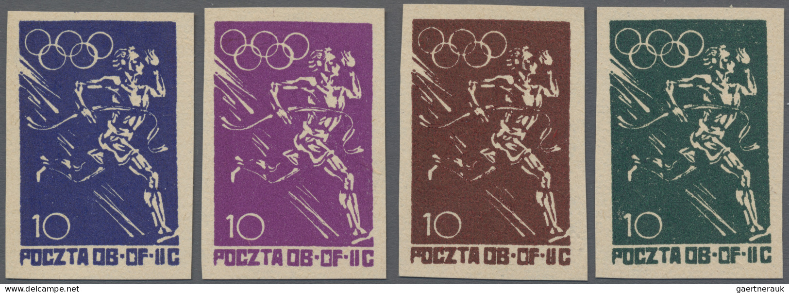 Thematics: Olympic Games: 1944. Olympics (cancelled). Woldenberg. Lot Of 4 Olymp - Other & Unclassified