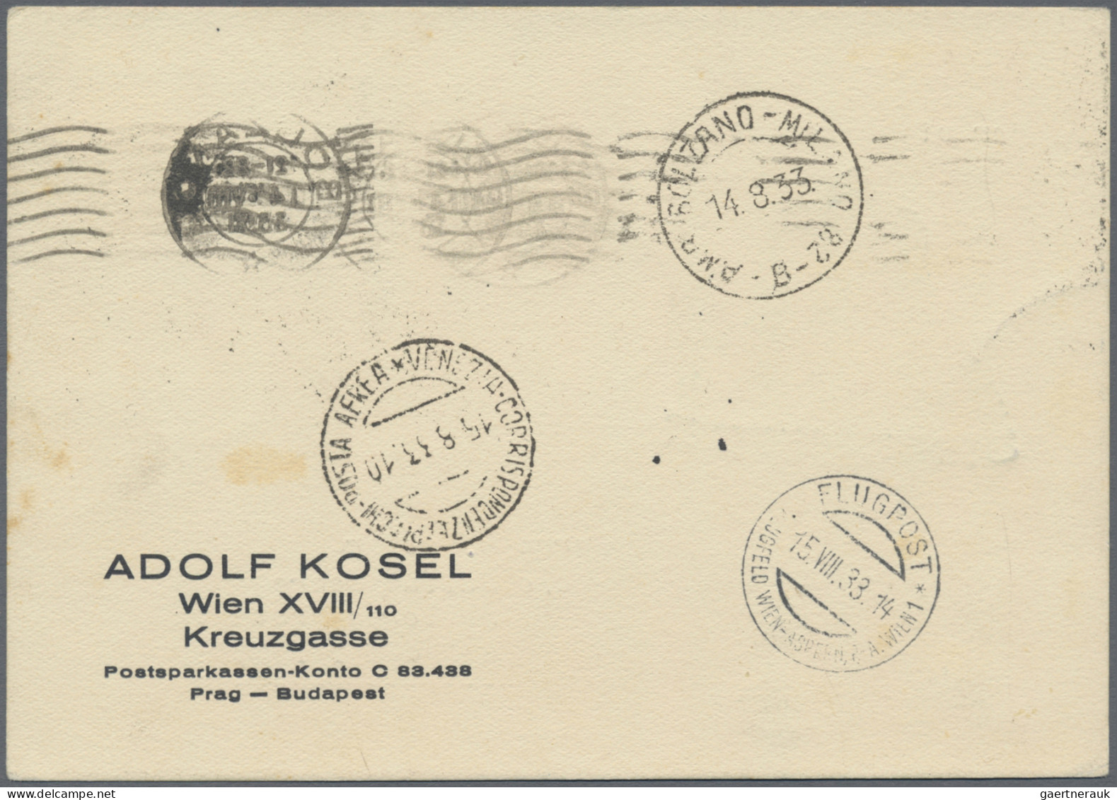 Thematics: Scouts: 1933, Hungary, Gödöllö Jamboree, Airmail Card From "BOLZANO 1 - Autres & Non Classés