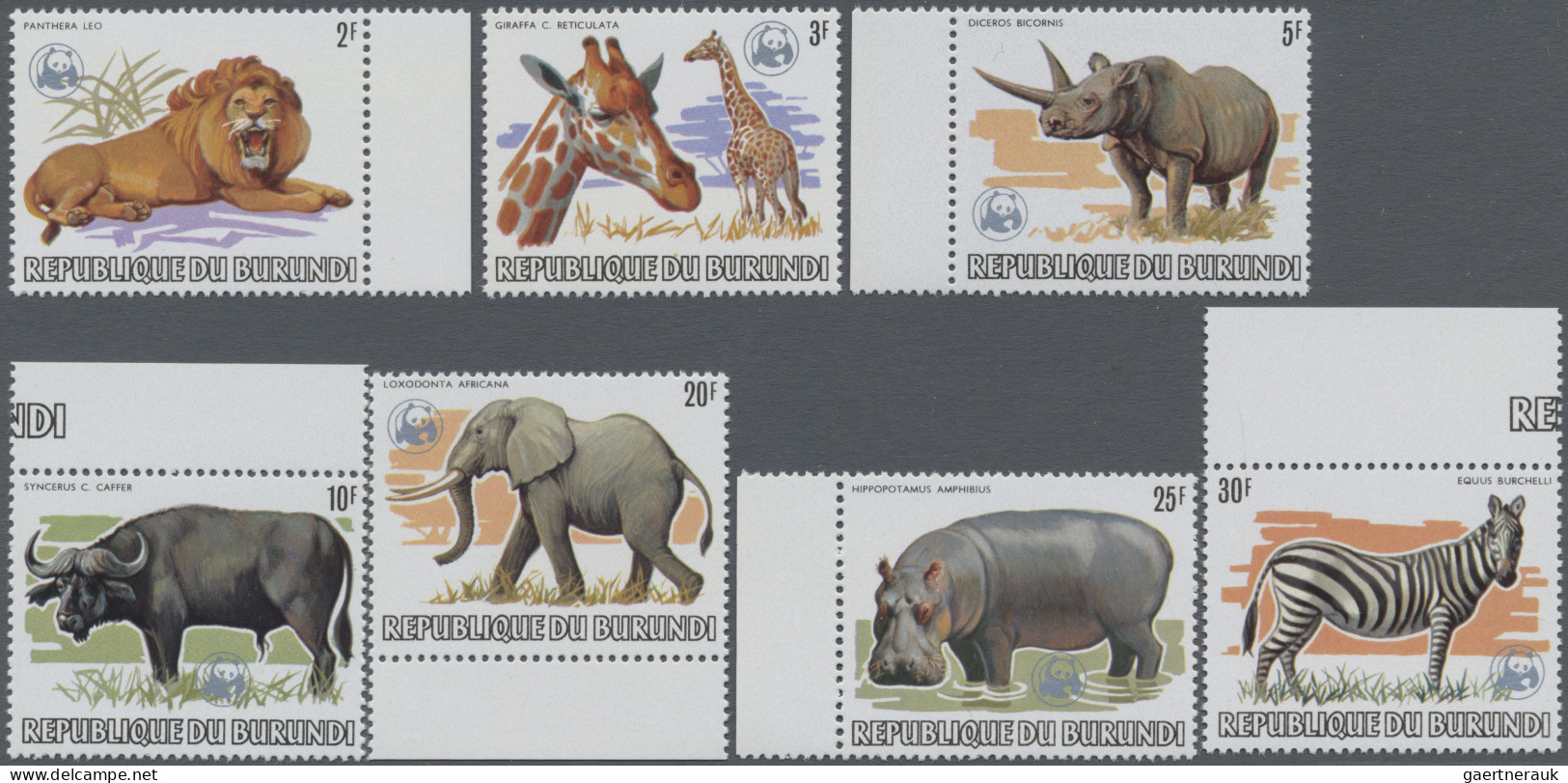 Thematics: Animals, Fauna: 1982, Burundi, African Wildlife/WWF 2fr.-85fr., Compl - Sonstige & Ohne Zuordnung