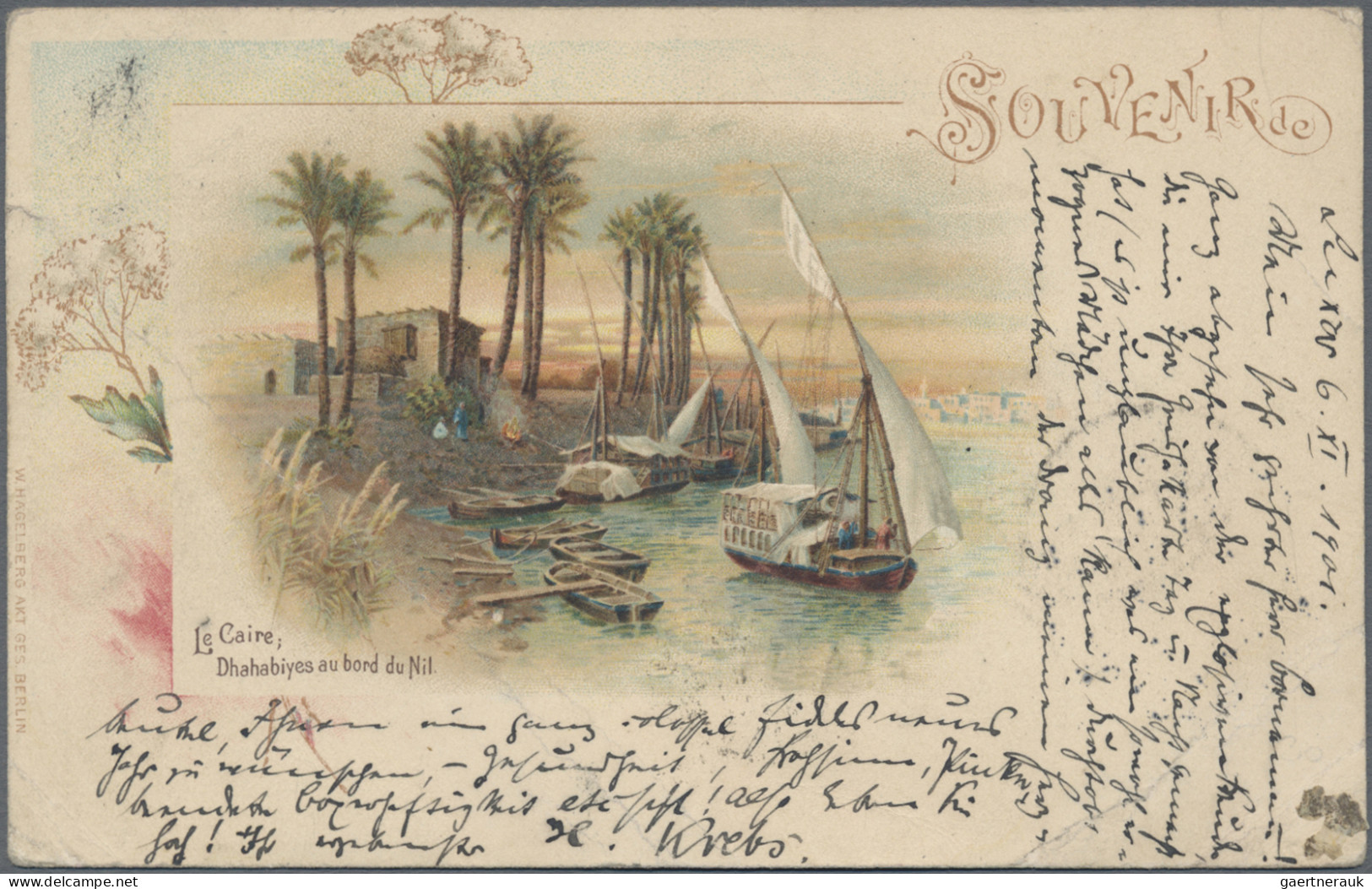 Egypt: 1901, 2 Mill Green, Vertical Pair, Tied By Bilingual Double Circle "LUXOR - 1915-1921 Britischer Schutzstaat