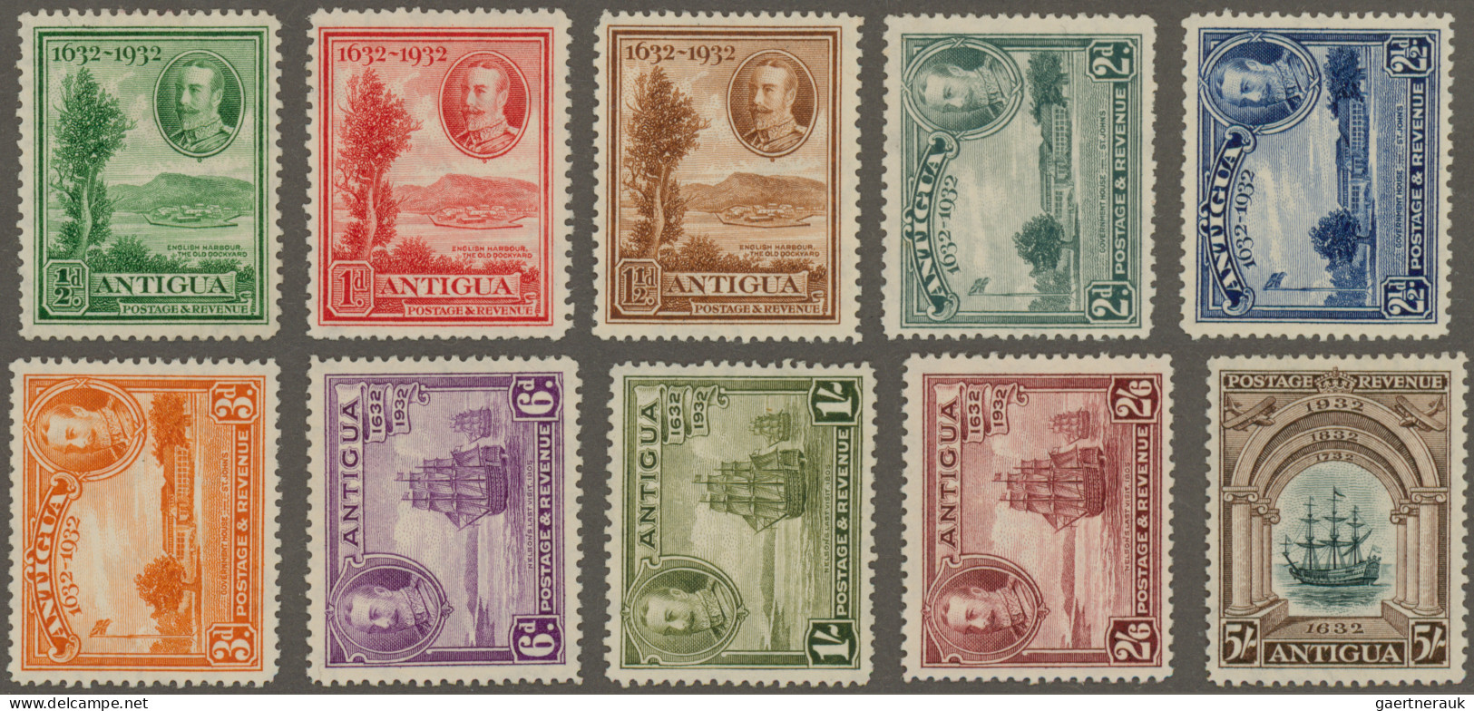 Antigua: 1932, Treventenary, 10 Values, Mint, Complete Set. Michel 260 € - 1960-1981 Ministerial Government