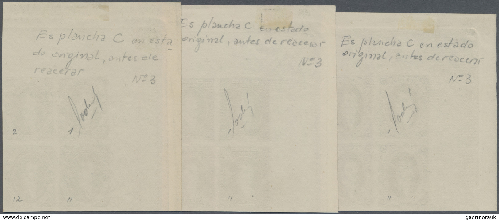 Argentina: 1864 And Later: Group Of 36 Reimpressions Of Rivadavia 5c, 10c And 15 - Autres & Non Classés