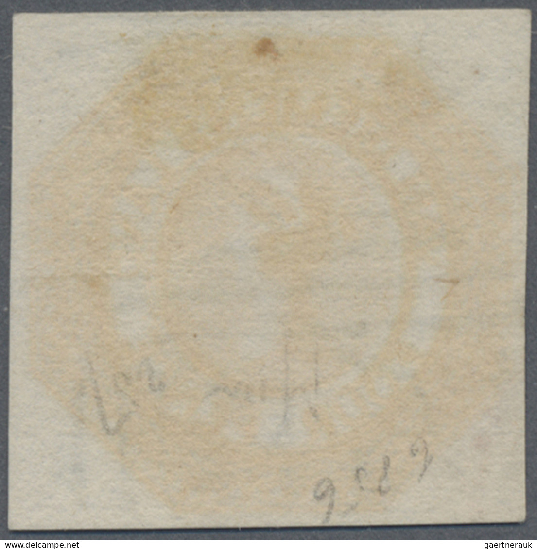 Tasmania: 1853, Courier 4d. Red-orange, Cut Square With Good Margins Around, Use - Briefe U. Dokumente