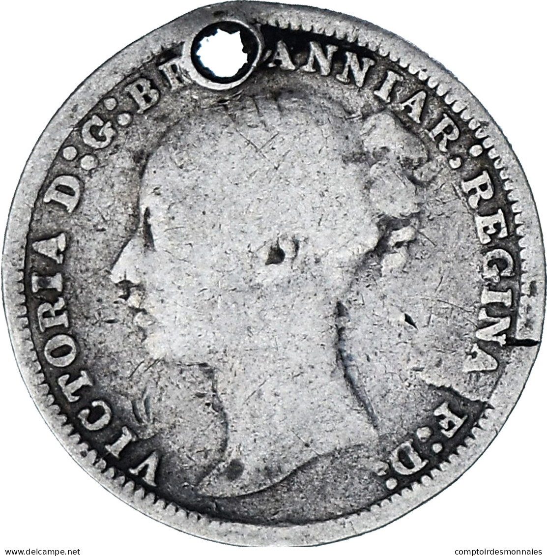 Monnaie, Grande-Bretagne, Victoria, 3 Pence, 1873, B+, Argent, KM:730 - F. 3 Pence