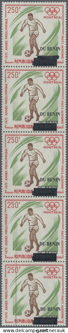 Benin: 2007/2008. Vertical Strip Of 5 Of The Stamp '250F Olympic Games Montreal - Benin - Dahomey (1960-...)