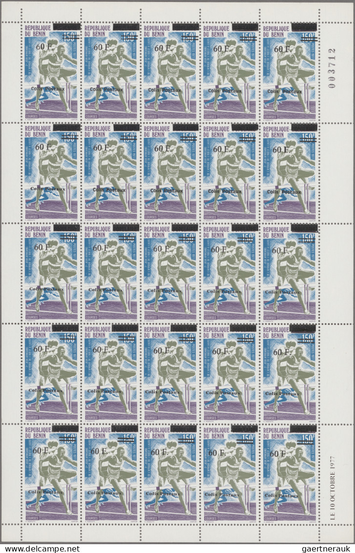 Benin: 2002. Parcel Stamps 'Corn 60F On 150F' And 'Hurdles 60F On 150F' Each In - Bénin – Dahomey (1960-...)