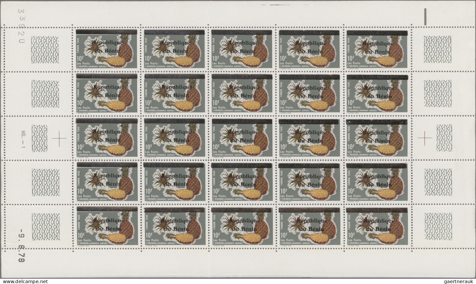 Benin - Postage Dues: 1990. Complete Set Overprint Postage Due Stamps (4 Values) - Benin - Dahomey (1960-...)