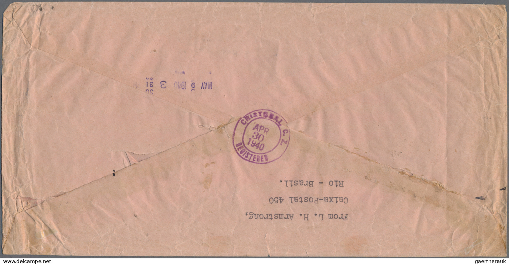 Brazil: 1940, Heavy Weight Registered Cover Of "COMPANHIA TELEPHONICA BRASILEIRA - Lettres & Documents