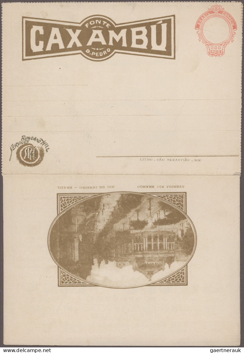 Brazil - Postal Stationery: 1927, 200 Reis Advertising Letter-card With Multiple - Postal Stationery