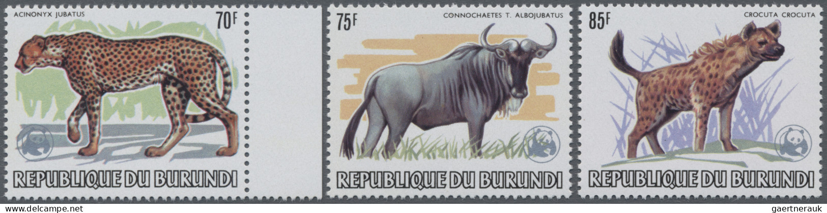 Burundi: 1982, African Wildlife/WWF 2fr.-85fr., Complete Set Of 13, Mint Never H - Ongebruikt