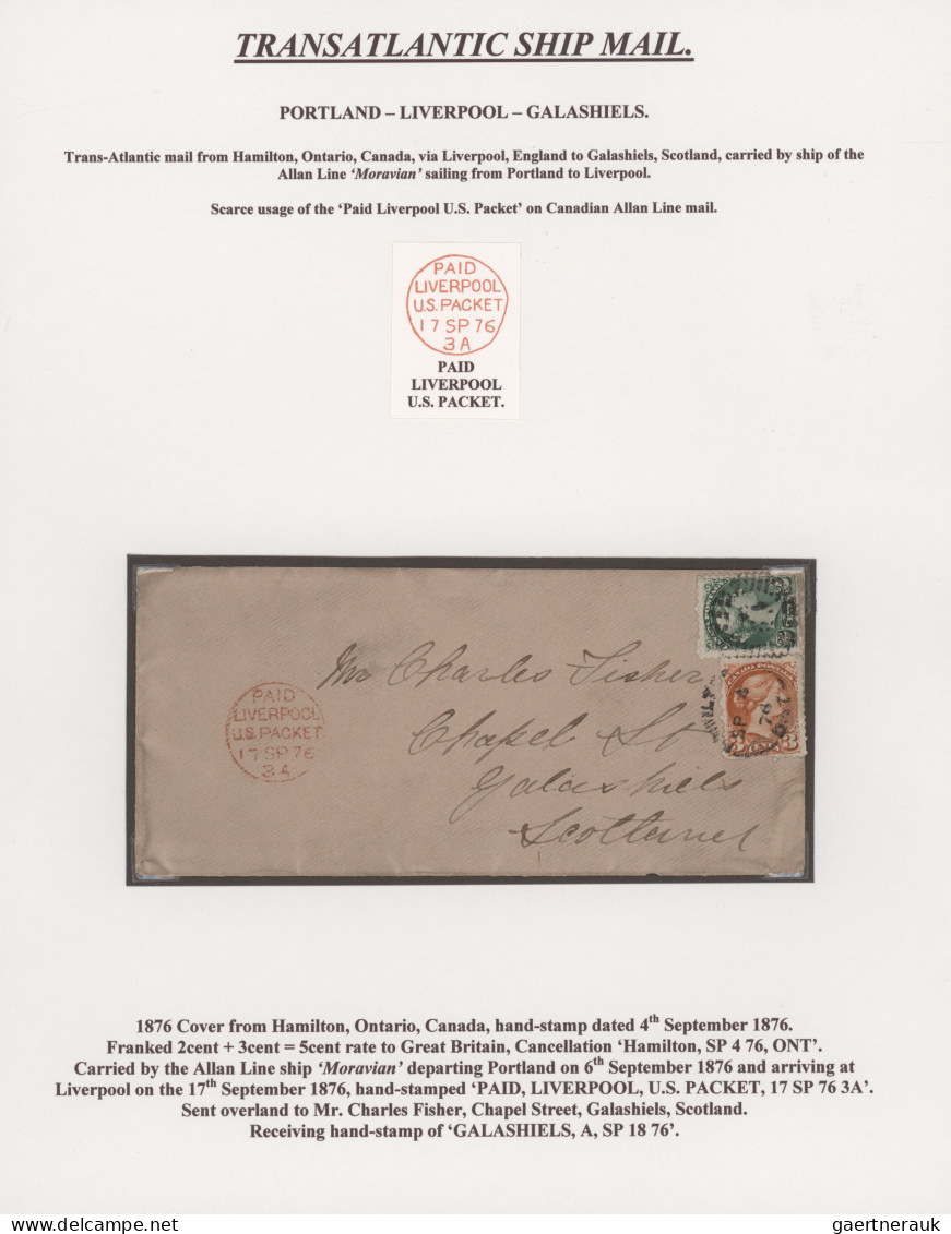 Canada: 1870, 2 C., 3 C. Tied "Hamilton SP 4 76" To Envelope To Galashiels, Scot - Briefe U. Dokumente
