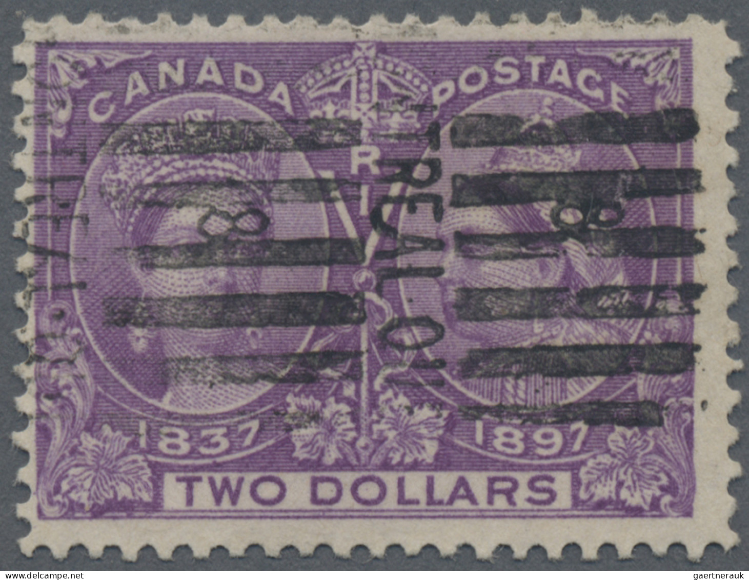 Canada: 1897, Diamond Crone Jubilee Of Queen Victoria, 2 Dollars, Commercially U - Used Stamps