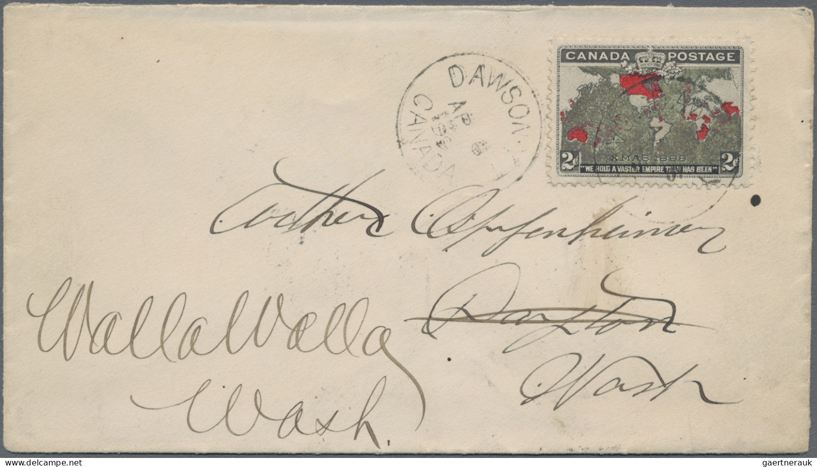 Canada: 1899, Dawson, Yukon Territory, Gold Rush/Winter Mail, Cover Bearing Impe - Covers & Documents