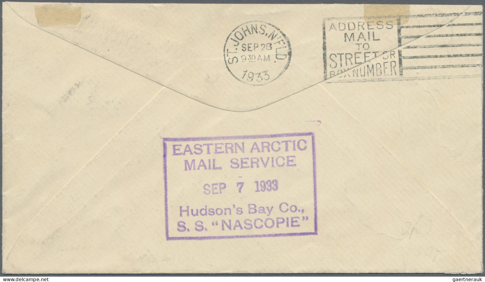 Canada: 1933, BACHE PENINSULA N.W.T., Canadian Arctic, Cover Bearing UPU Congres - Brieven En Documenten