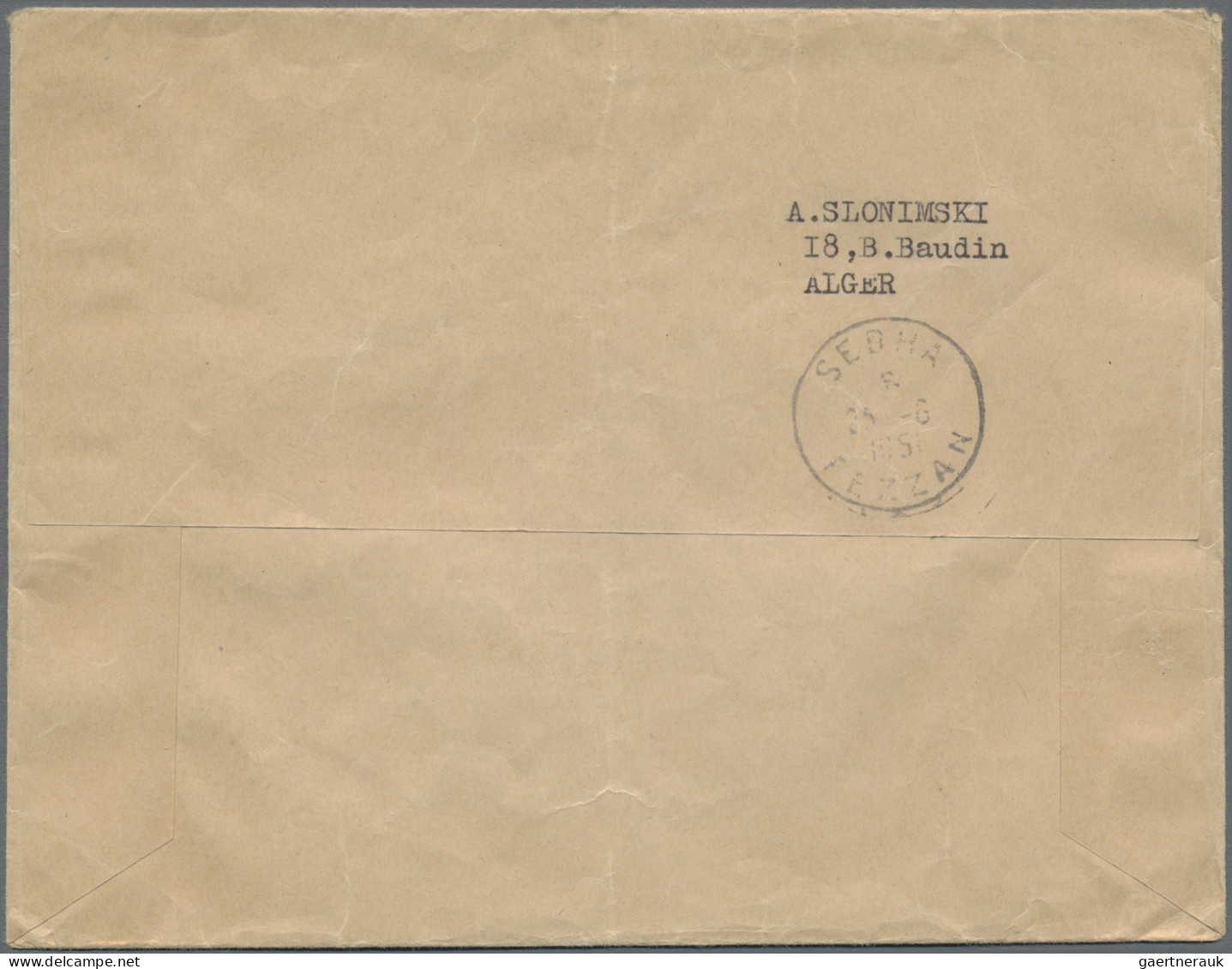 Fezzan: 1951, Semi Postals, Complete Set, 2 Values, Both Tied By Cds "SEBHA R 25 - Brieven En Documenten