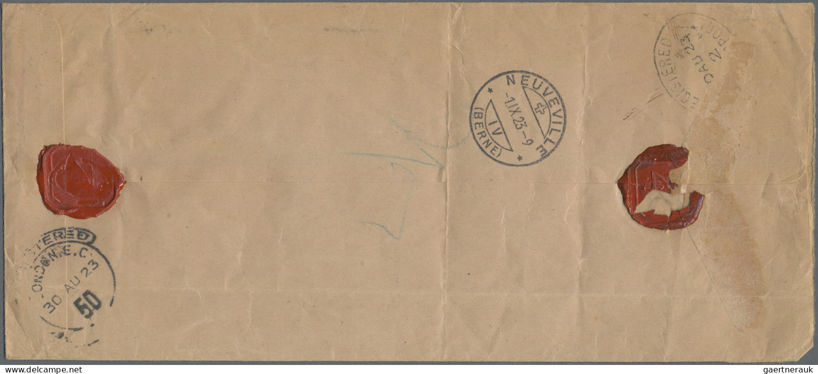 Liberia: 1923/1948 Two Registered Covers To Switzerland, With 1923 Cover Franked - Liberia