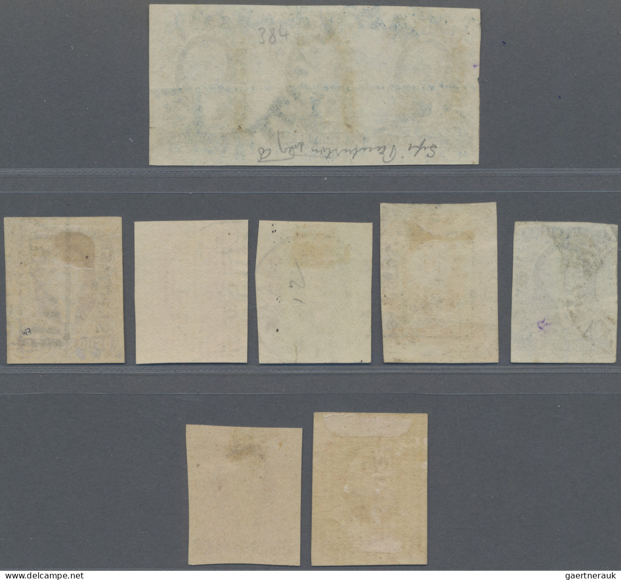 Mexico: 1856 First Issue: Complete Set Of Five From ½r. To 8r. Used, All With Di - Mexique