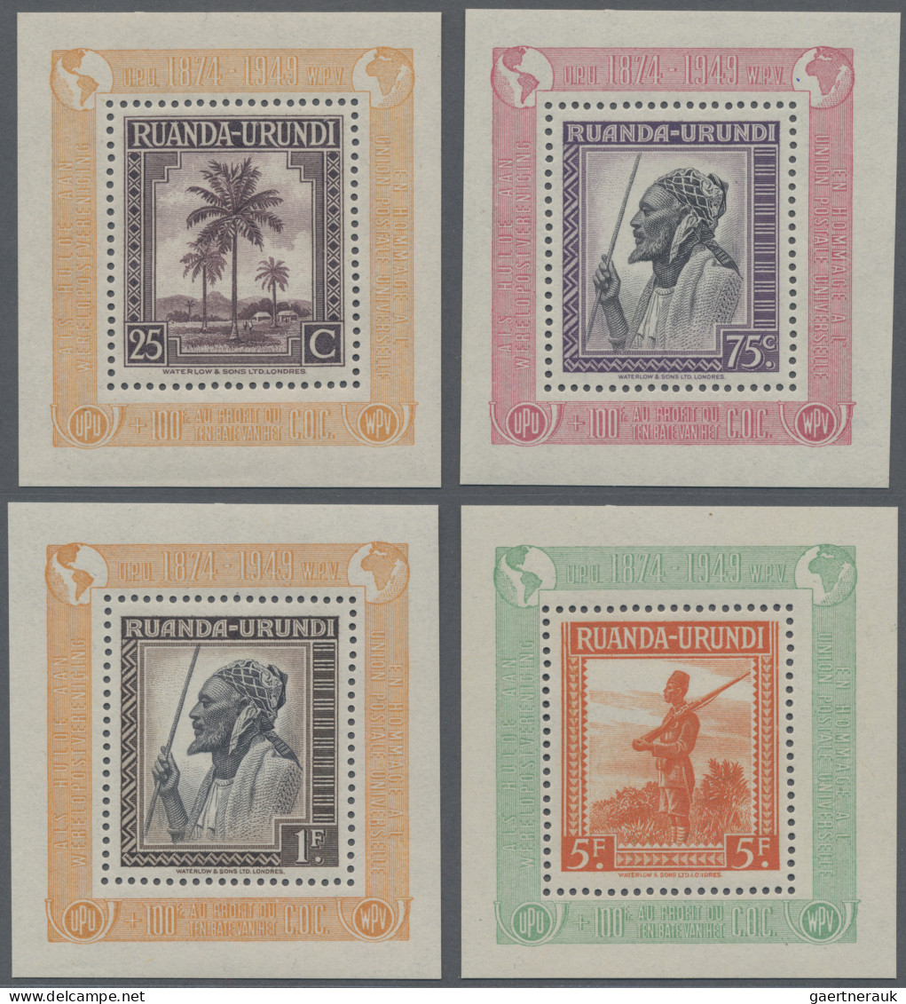 Ruanda-Urundi: 1944, Issue By The Belgian Exile Administration In London For The - Other & Unclassified