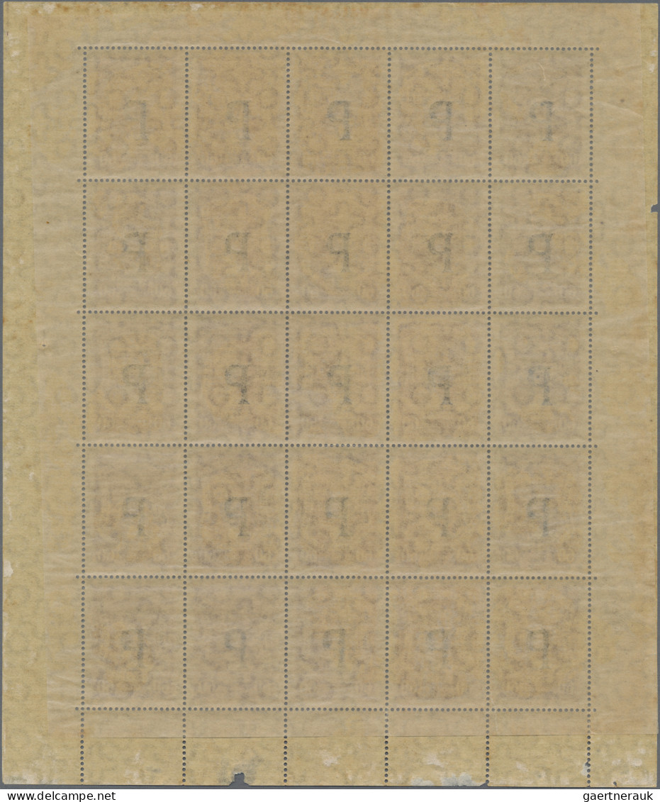 SCADTA: 1923, Panama, Machine Ovpt., 60 P., A Full Sheet Of 25, Unused Mint With - Flugzeuge