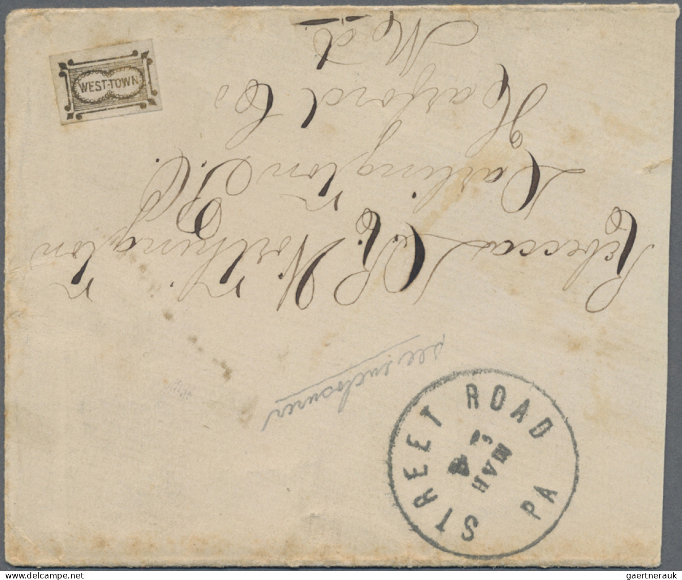 United States Of America: 1853/67, USA, Local Stamps. Westtown (Pa) + USA # 9. A - Lokalausgaben