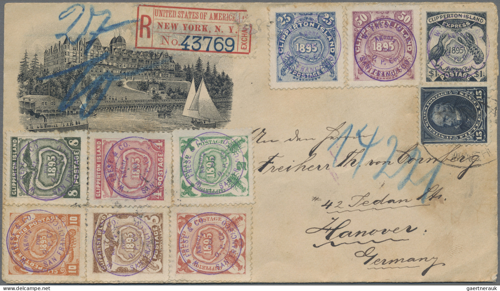 United States Of America - Specialities: 1895 "CLIPPERTON ISLAND": COMPLETE Set - Andere & Zonder Classificatie