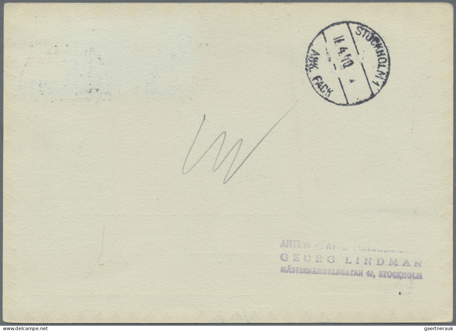 Airmail - Europe: 1940, FIRST DIRECT FLIGHT TALLINN - STOCKHOLM. Rare. - Autres - Europe