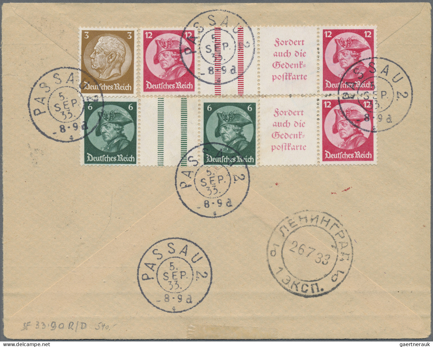 DO-X - Air Mail: 1933, 25.7., Rußland Zuliefererpost Mit Mischfrankatur 51 Pfg. - Poste Aérienne & Zeppelin