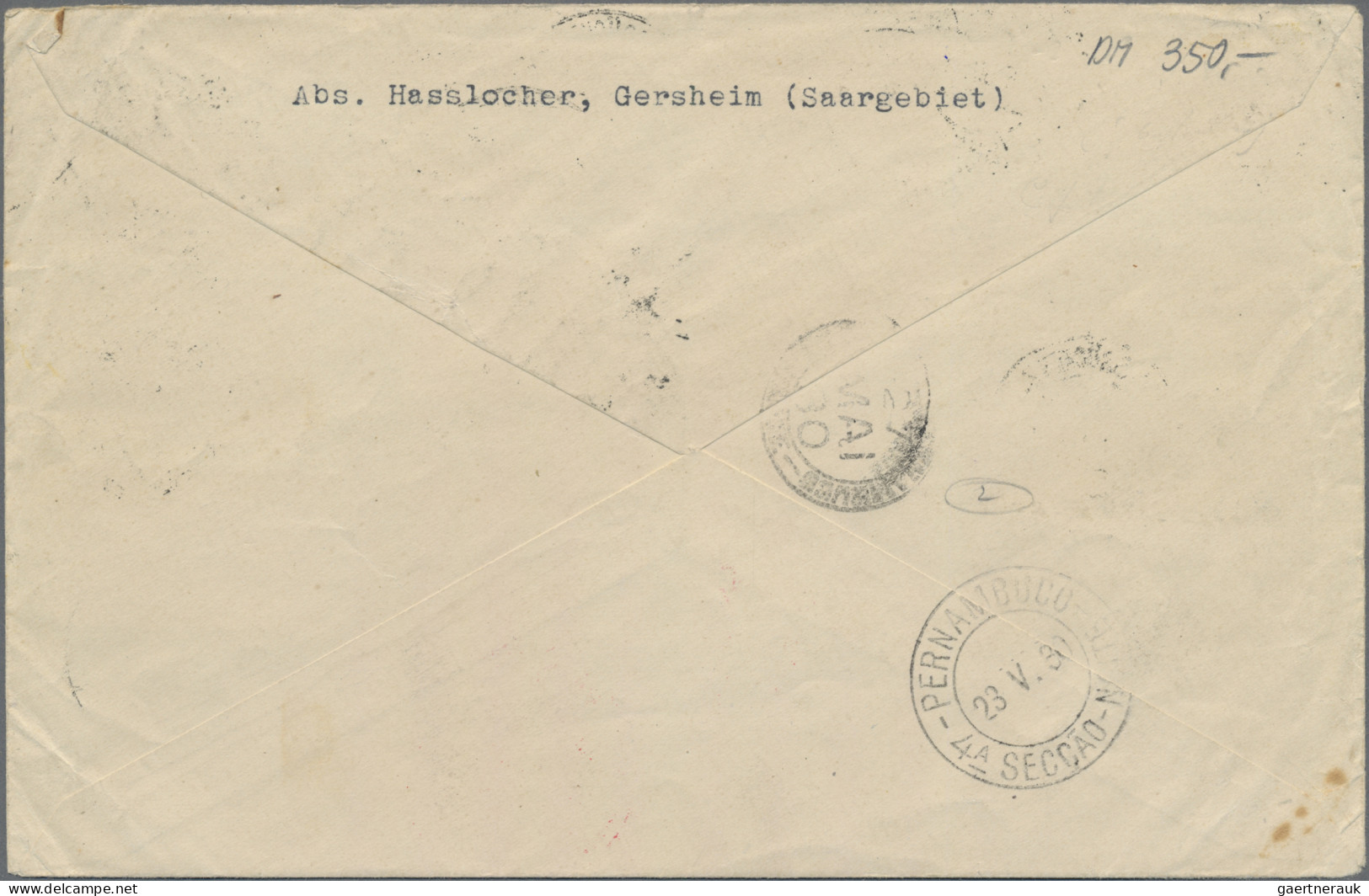 Zeppelin Mail - Germany: 1930 (18.5.), Südamerikafahrt, Brief Mit MiF Von 7 Wert - Luft- Und Zeppelinpost