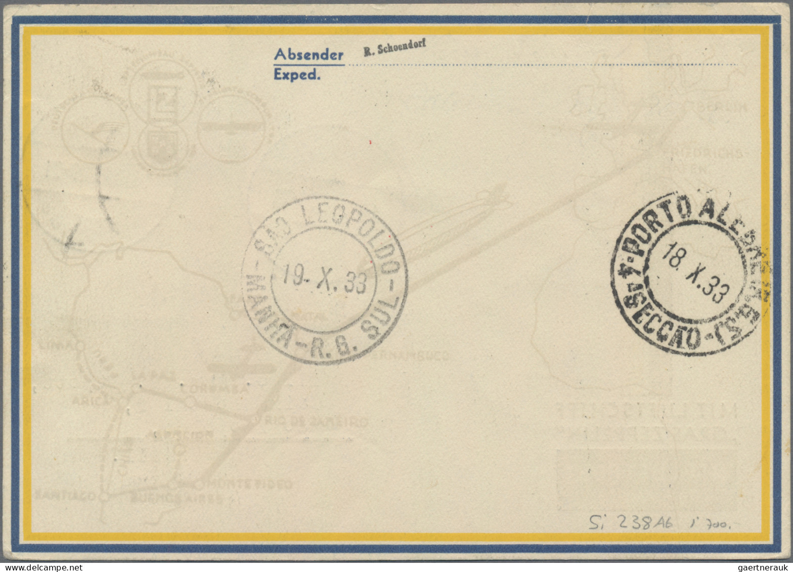 Zeppelin Mail - Germany: 1933, Chicagofahrt Bis Rio Auf Zeppelin-Vordruck-Karte - Airmail & Zeppelin