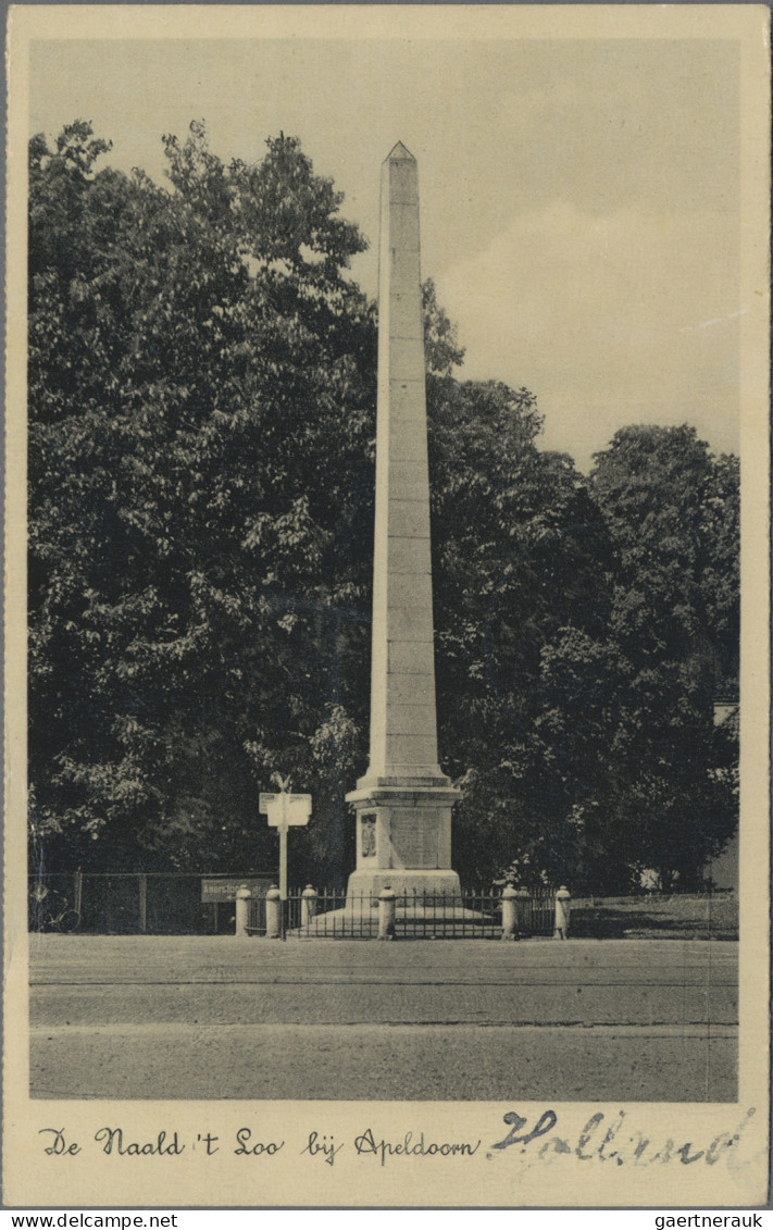 Zeppelin Mail - Europe: 1936, Olympia Flight, Dutch Mail, Ppc From "APELDOORN 30 - Sonstige - Europa