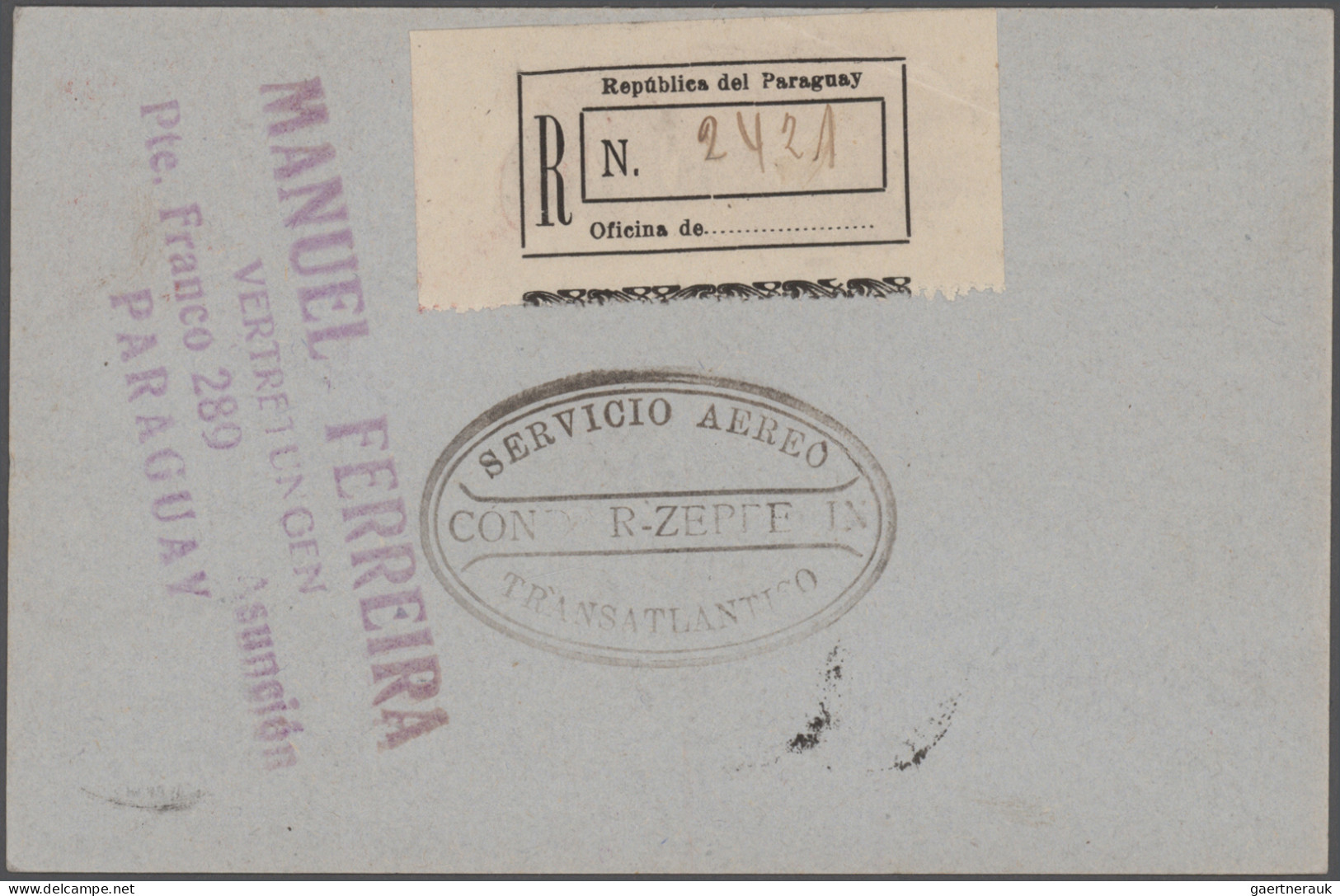 Zeppelin Mail - Overseas: 1932 "3. Südamerikafahrt" From Paraguay: Three Postal - Zeppelins