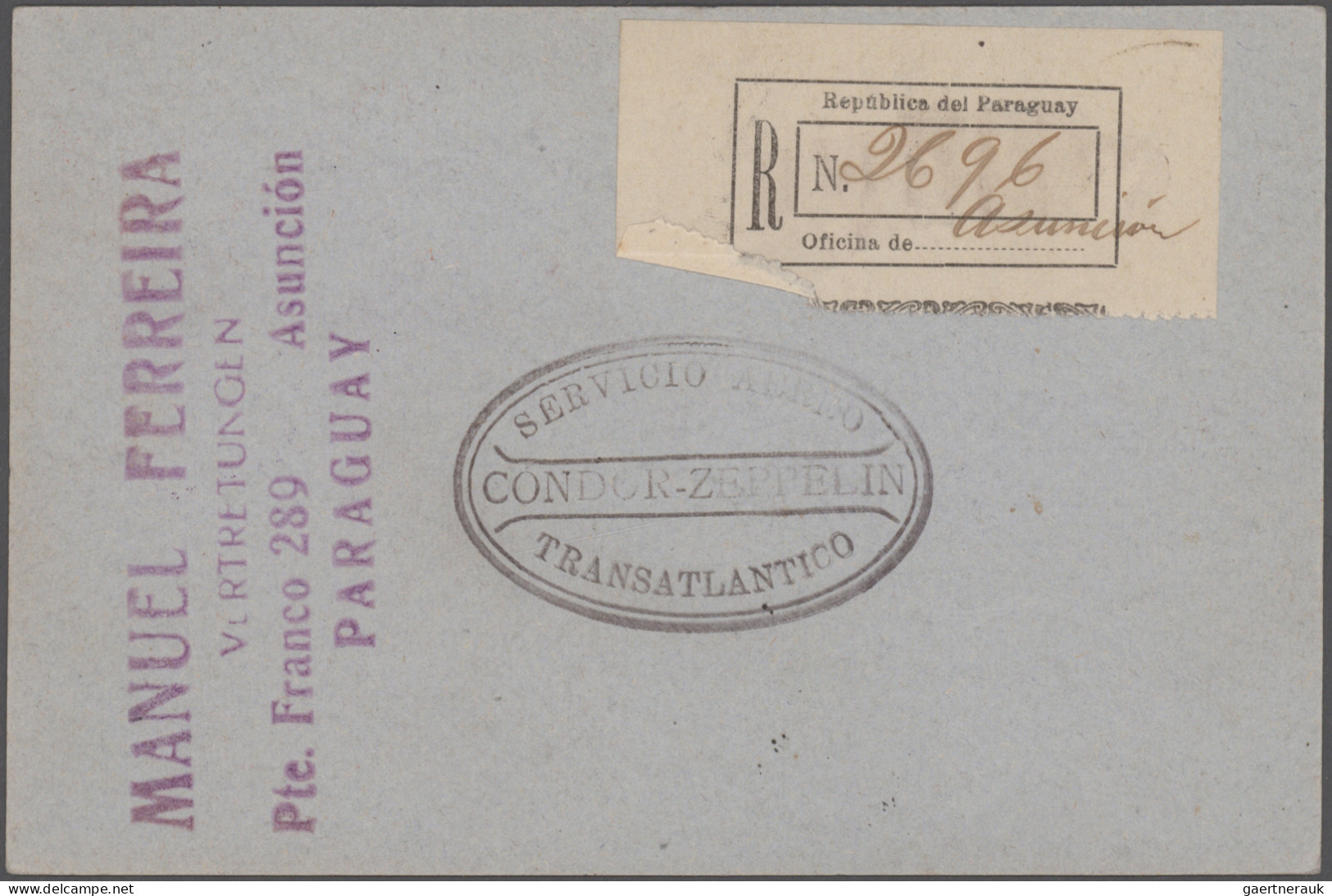 Zeppelin Mail - Overseas: 1932 "3. Südamerikafahrt" From Paraguay: Three Postal - Zeppeline