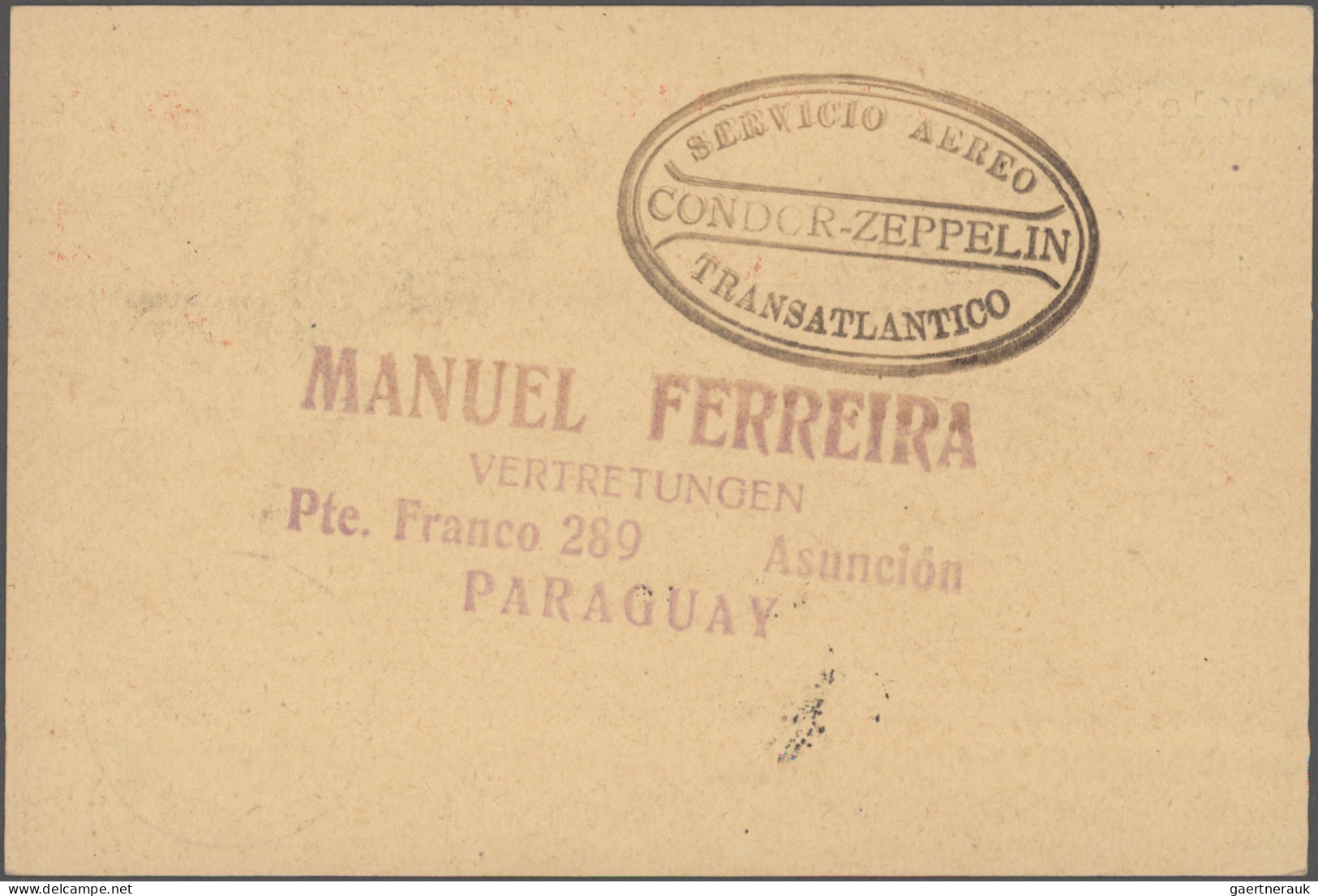 Zeppelin Mail - Overseas: 1932 "3. Südamerikafahrt" From Paraguay: Three Postal - Zeppeline