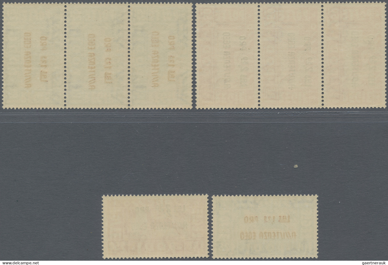 Aegean Islands: 1943, Egeo Islands. Sassone # E3/E4 Four Sets (strip Of Three Pl - Aegean