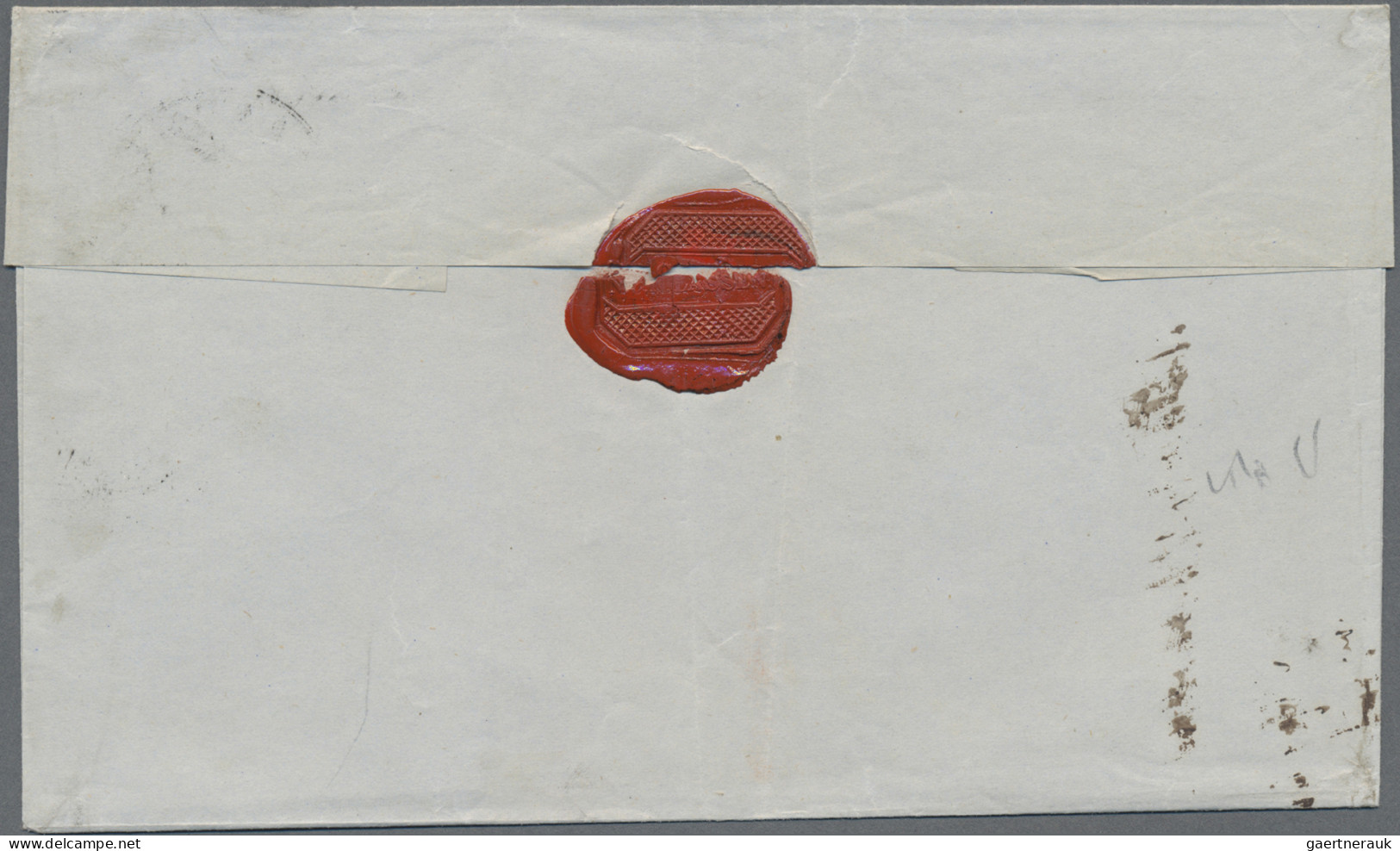 Denmark: 1853/54 Three Folded Covers Franked By 4 R.B.S., With Small Entire From - Brieven En Documenten