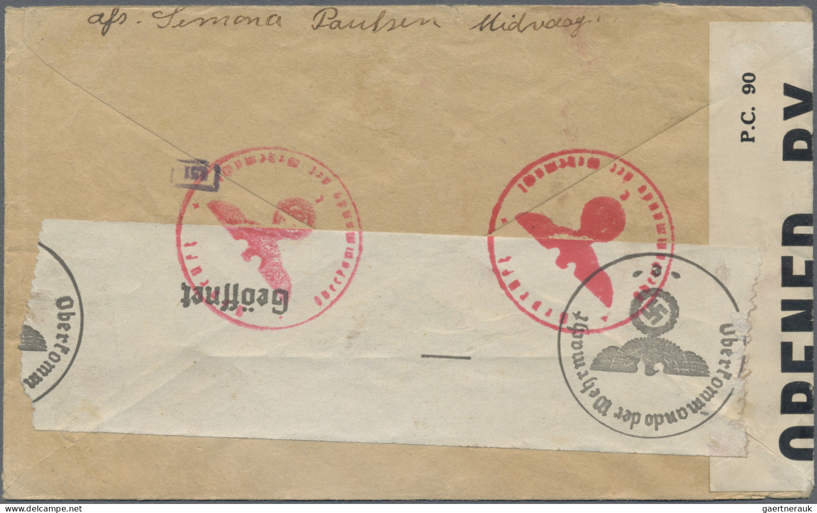 Faroe Islands: 1941, Cover From Midvaag (Faröe Islands) To Slagelse (Danmark) (v - Islas Faeroes