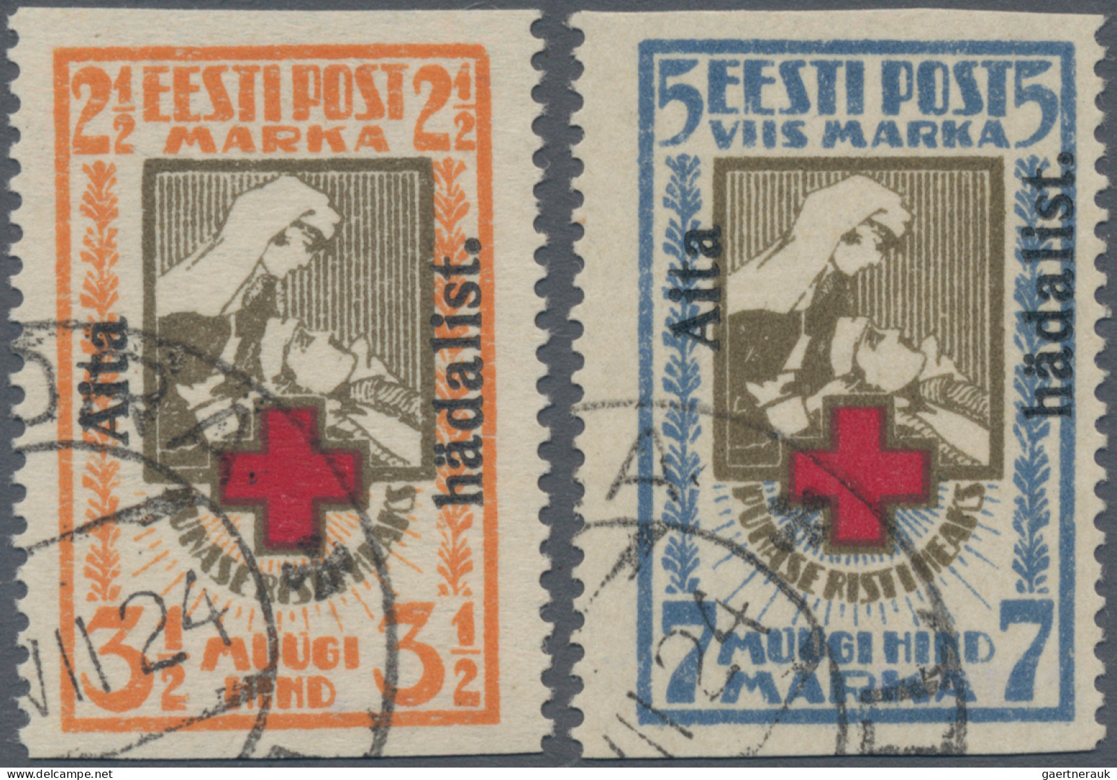 Estonia: 1923, Social Welfare "Aita Hädalist" Perforated, Both Values Showing Va - Estonia