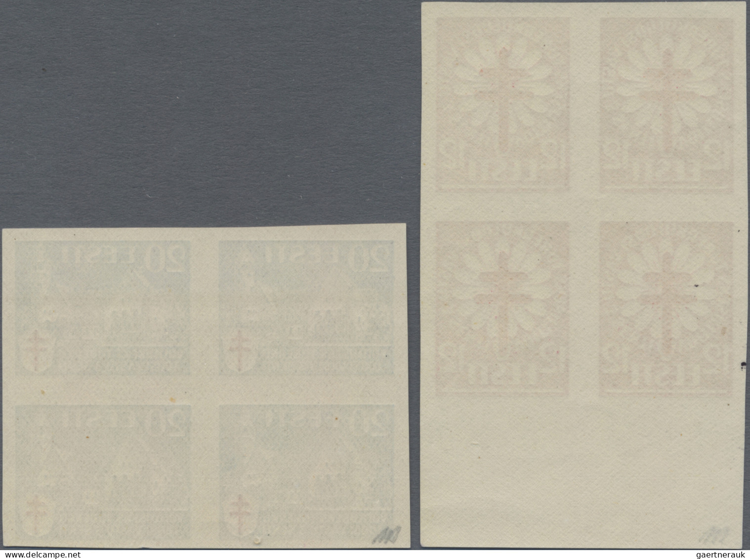 Estonia: 1933, Tuberculosis Fighting, 12s.+3s. And 20s.+3s., Two Imperforate Pro - Estland